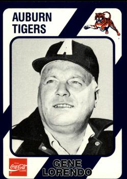 1989 Collegiate Collection Coke Auburn Tigers (580) #371 Gene Lorendo Front