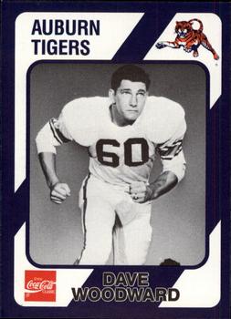 1989 Collegiate Collection Coke Auburn Tigers (580) #374 Dave Woodward Front