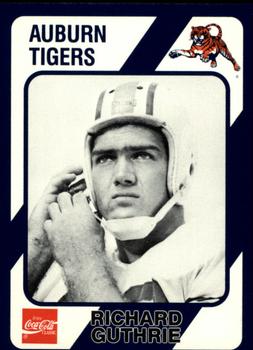 1989 Collegiate Collection Coke Auburn Tigers (580) #375 Richard Guthrie Front