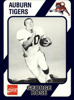 1989 Collegiate Collection Coke Auburn Tigers (580) #376 George Rose Front