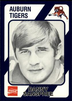 1989 Collegiate Collection Coke Auburn Tigers (580) #378 Danny Sanspree Front
