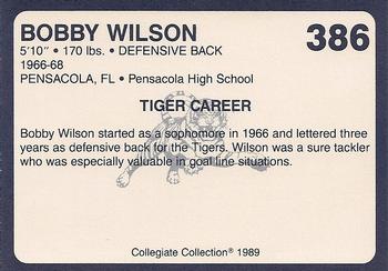 1989 Collegiate Collection Coke Auburn Tigers (580) #386 Bobby Wilson Back