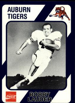 1989 Collegiate Collection Coke Auburn Tigers (580) #387 Bobby Lauder Front