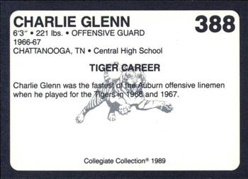 1989 Collegiate Collection Coke Auburn Tigers (580) #388 Charlie Glenn Back