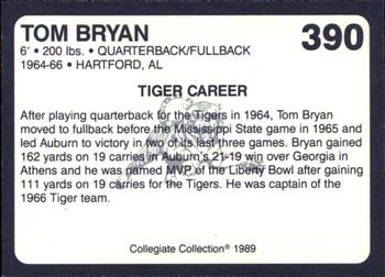1989 Collegiate Collection Coke Auburn Tigers (580) #390 Tom Bryan Back