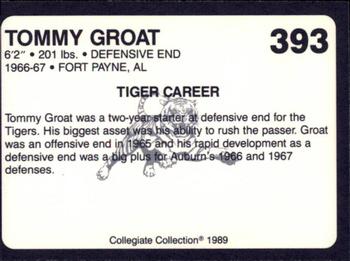 1989 Collegiate Collection Coke Auburn Tigers (580) #393 Tommy Groat Back
