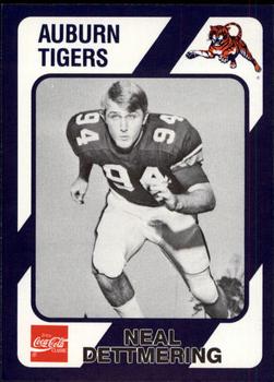 1989 Collegiate Collection Coke Auburn Tigers (580) #394 Neal Dettmering Front