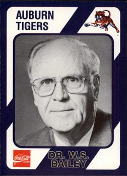 1989 Collegiate Collection Coke Auburn Tigers (580) #395 Dr. W.S. Bailey Front