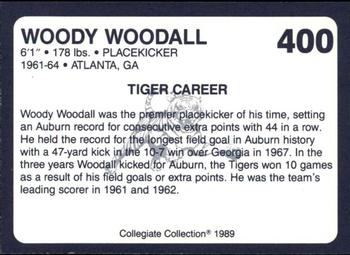 1989 Collegiate Collection Coke Auburn Tigers (580) #400 Woody Woodall Back