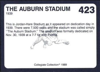 1989 Collegiate Collection Coke Auburn Tigers (580) #423 The Auburn Stadium Back
