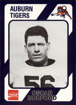 1989 Collegiate Collection Coke Auburn Tigers (580) #425 Oscar Burford Front