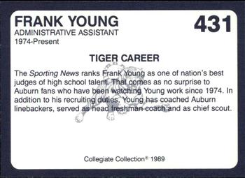 1989 Collegiate Collection Coke Auburn Tigers (580) #431 Frank Young Back