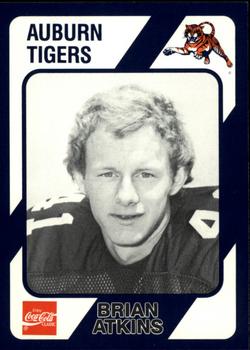 1989 Collegiate Collection Coke Auburn Tigers (580) #434 Brian Atkins Front