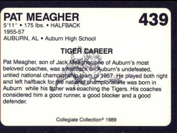 1989 Collegiate Collection Coke Auburn Tigers (580) #439 Pat Meagher Back