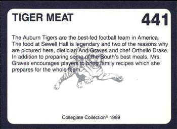 1989 Collegiate Collection Coke Auburn Tigers (580) #441 Tiger Meat Back