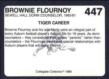 1989 Collegiate Collection Coke Auburn Tigers (580) #447 Brownie Flournoy Back