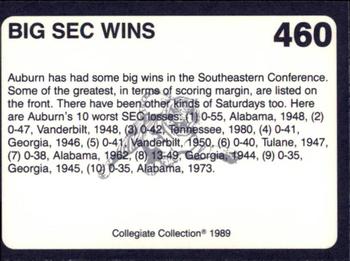 1989 Collegiate Collection Coke Auburn Tigers (580) #460 Big SEC Wins Back