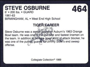 1989 Collegiate Collection Coke Auburn Tigers (580) #464 Steve Osburne Back