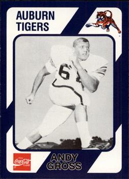 1989 Collegiate Collection Coke Auburn Tigers (580) #466 Andy Gross Front