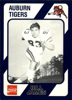 1989 Collegiate Collection Coke Auburn Tigers (580) #474 Bill James Front