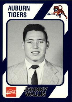 1989 Collegiate Collection Coke Auburn Tigers (580) #475 Johnny Wallis Front