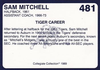 1989 Collegiate Collection Coke Auburn Tigers (580) #481 Sam Mitchell Back