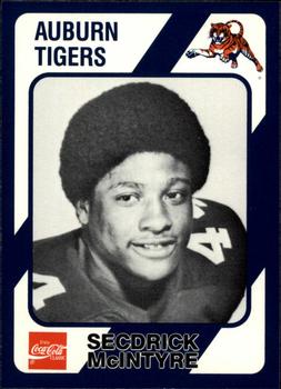 1989 Collegiate Collection Coke Auburn Tigers (580) #482 Sedrick McIntyre Front