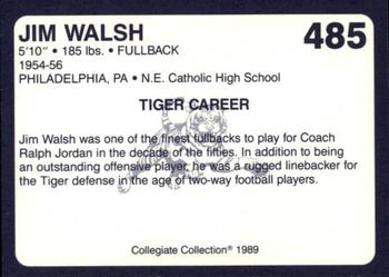 1989 Collegiate Collection Coke Auburn Tigers (580) #485 Jim Walsh Back