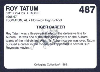 1989 Collegiate Collection Coke Auburn Tigers (580) #487 Roy Tatum Back