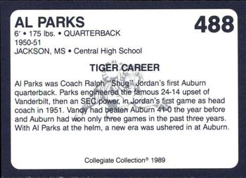 1989 Collegiate Collection Coke Auburn Tigers (580) #488 Al Parks Back