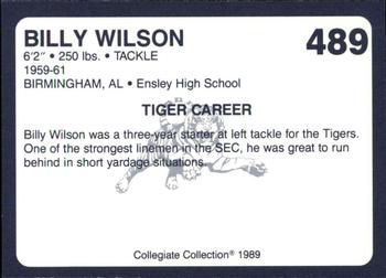 1989 Collegiate Collection Coke Auburn Tigers (580) #489 Billy Wilson Back