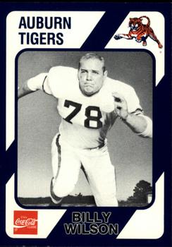 1989 Collegiate Collection Coke Auburn Tigers (580) #489 Billy Wilson Front