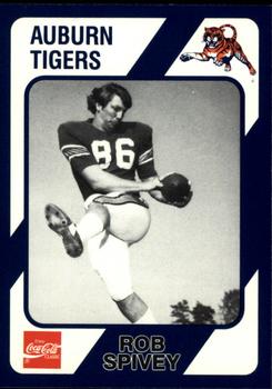 1989 Collegiate Collection Coke Auburn Tigers (580) #497 Rob Spivey Front