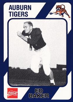 1989 Collegiate Collection Coke Auburn Tigers (580) #511 Ed Baker Front