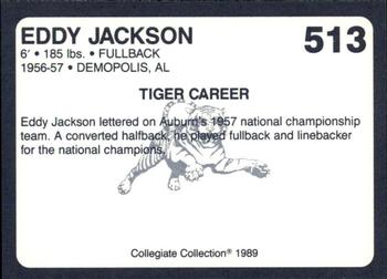 1989 Collegiate Collection Coke Auburn Tigers (580) #513 Eddy Jackson Back