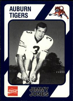 1989 Collegiate Collection Coke Auburn Tigers (580) #516 Jimmy Jones Front