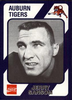 1989 Collegiate Collection Coke Auburn Tigers (580) #519 Jerry Sansom Front