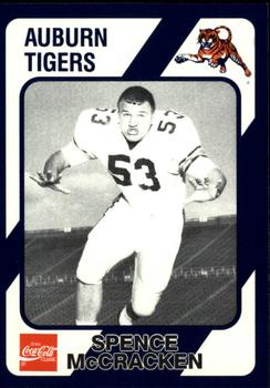 1989 Collegiate Collection Coke Auburn Tigers (580) #523 Spence McCracken Front