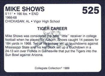 1989 Collegiate Collection Coke Auburn Tigers (580) #525 Mike Shows Back