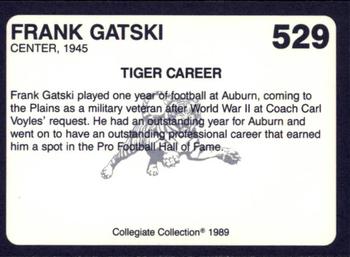 1989 Collegiate Collection Coke Auburn Tigers (580) #529 Frank Gatski Back