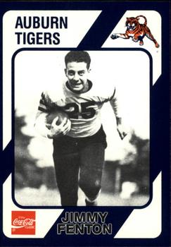1989 Collegiate Collection Coke Auburn Tigers (580) #532 Jimmy Fenton Front