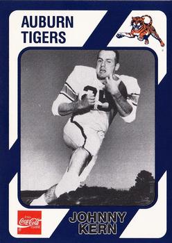 1989 Collegiate Collection Coke Auburn Tigers (580) #541 Johnny Kern Front
