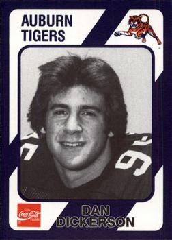 1989 Collegiate Collection Coke Auburn Tigers (580) #544 Dan Dickerson Front