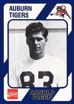 1989 Collegiate Collection Coke Auburn Tigers (580) #545 Arnold Fagen Front
