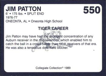1989 Collegiate Collection Coke Auburn Tigers (580) #550 Jim Patton Back