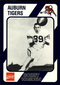 1989 Collegiate Collection Coke Auburn Tigers (580) #561 Bobby Wasden Front