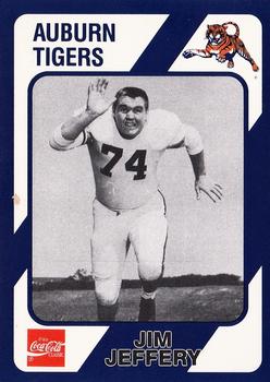 1989 Collegiate Collection Coke Auburn Tigers (580) #564 Jim Jeffery Front