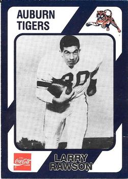 1989 Collegiate Collection Coke Auburn Tigers (580) #567 Larry Rawson Front