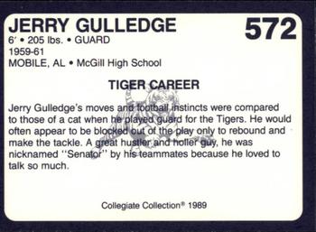 1989 Collegiate Collection Coke Auburn Tigers (580) #572 Jerry Gulledge Back