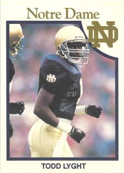 1990 Notre Dame Fighting Irish 60 #24 Todd Lyght Front